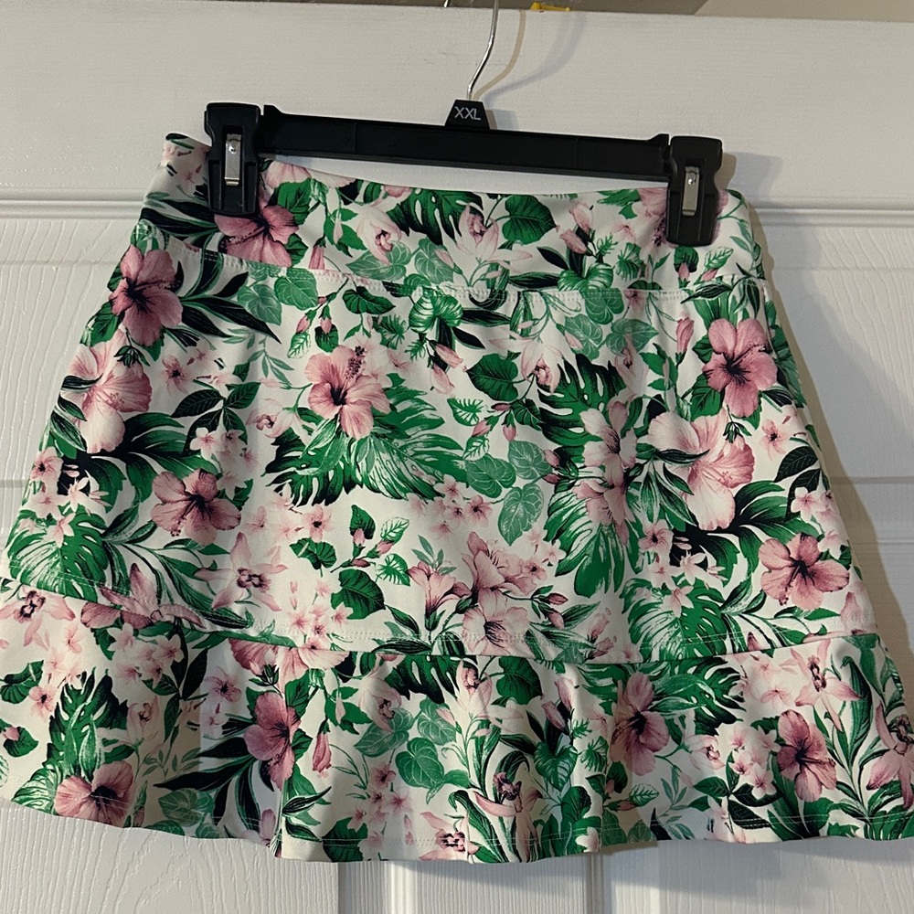 Tommy Bahama Green and Pink Floral Skirt